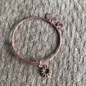 Bronze colored bangle bracelet.